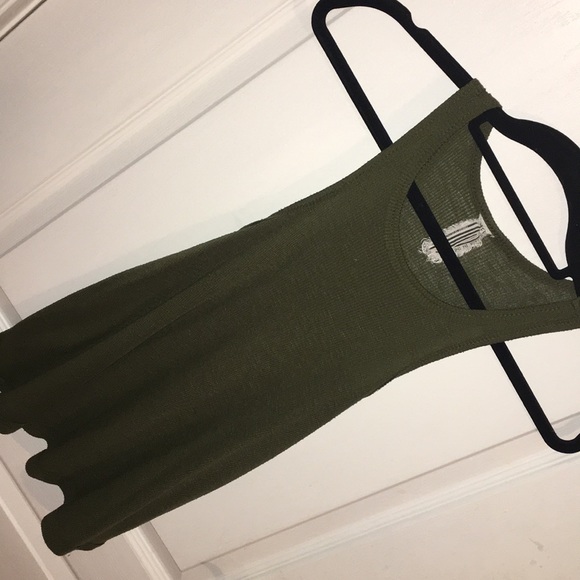 Free People Green Ribbed Tank Top - Picture 3 of 4